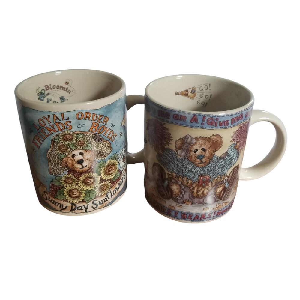 2 Vintage Boyds Bears Coffee Mug Cups